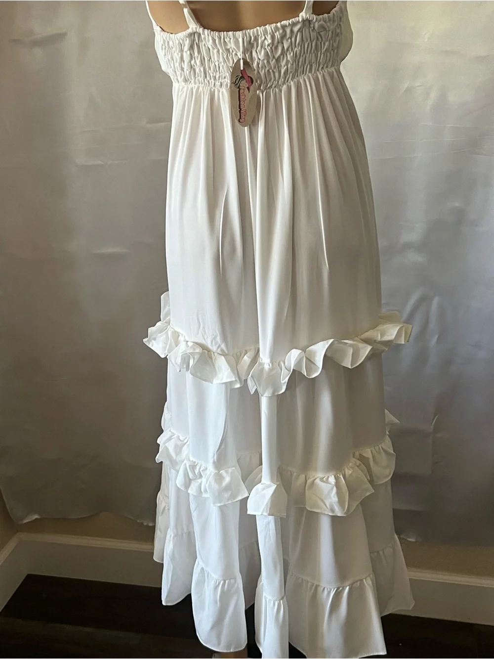 White Ruffled Tiered Women's Skirt